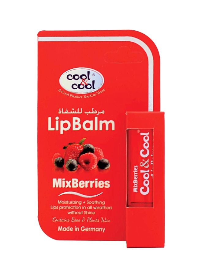 Cool & Cool Mix Berries with Shea Butter Lip Balm, 4.6g Red 4.6grams 