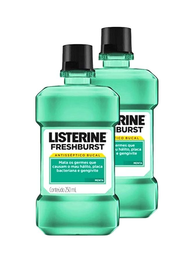 Listerine Pack Of 2 Freshburst Antiseptic Mouthwash Green 500ml  - Image 1