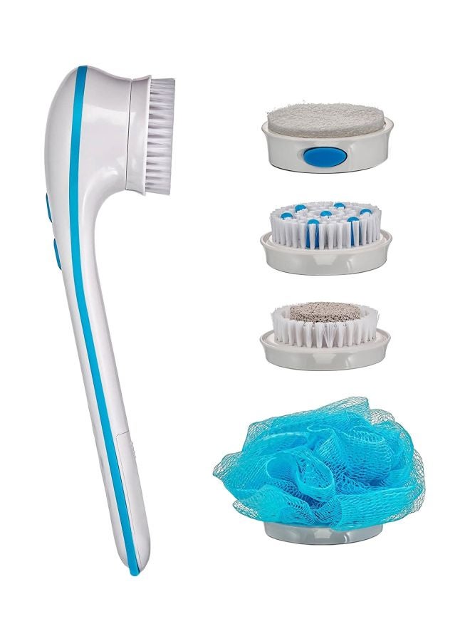 Spin Spa 5-In-1 Bathing Brush Kit White/Blue  - Image 1