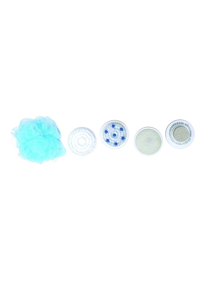 Spin Spa 5-In-1 Bathing Brush Kit White/Blue  - Image 2