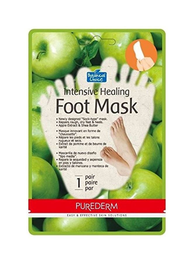 Purederm - Intensive Healing Foot Mask Green Apple 32grams - Image 1