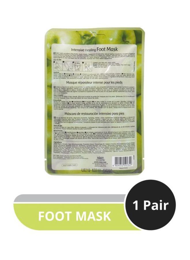 Purederm - Intensive Healing Foot Mask Green Apple 32grams - Image 1