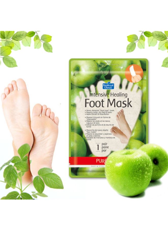 Purederm - Intensive Healing Foot Mask Green Apple 32grams - Image 1