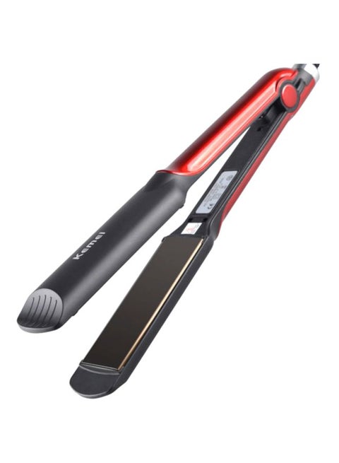 KM-531 Adjustable Flat Iron Hair Straightener Black/Red