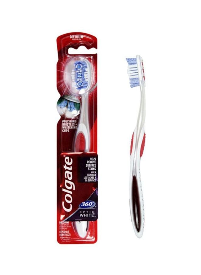 كولجيت فرشاة أسنان أوبتيك وايت أبيض/أحمر/أسود - Image 1
