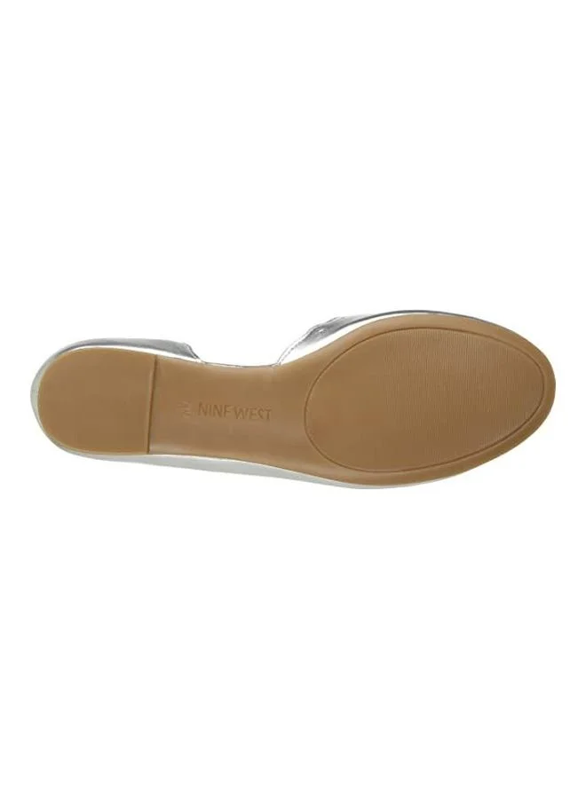 NINE WEST Mai Flat Ballerina Silver