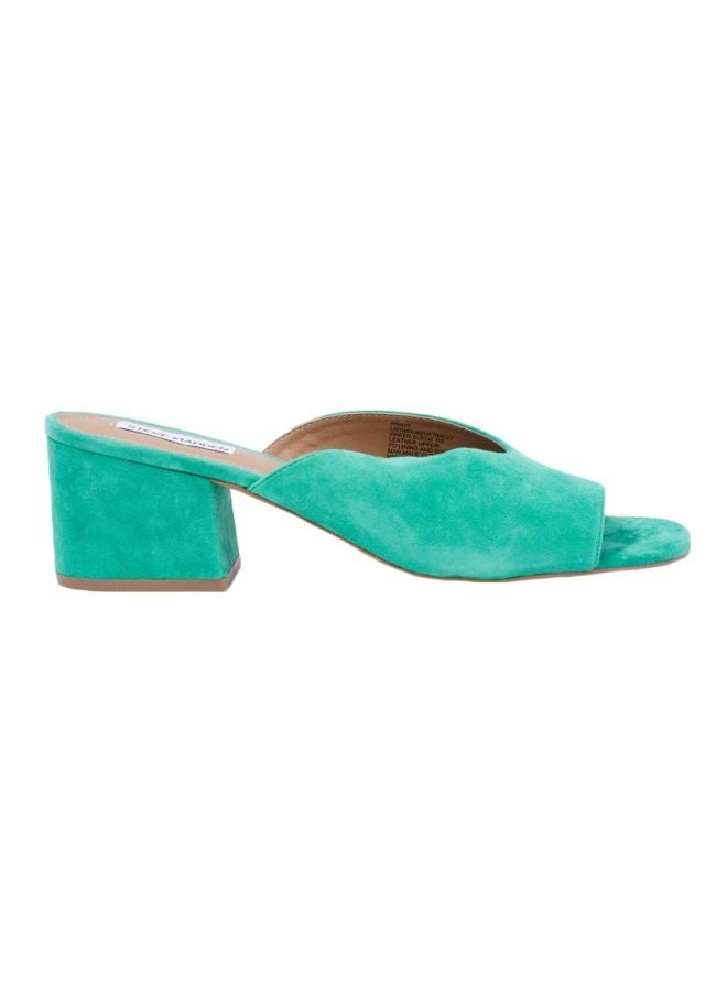 STEVE MADDEN Pratt Block Heel Mule Green - Image 1