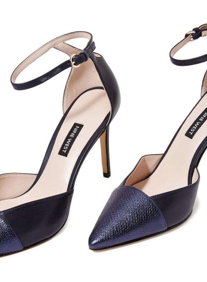 NINE WEST Trombly High Heel Sandals Navy/Black  - Image 5