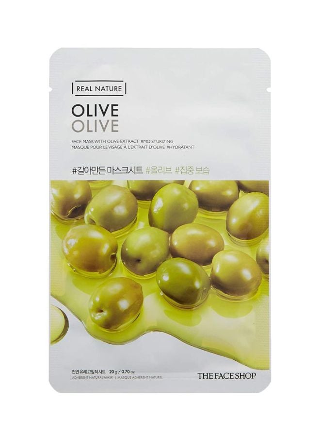 THE FACE SHOP Real Nature Olive Sheet Mask 20grams - Image 1