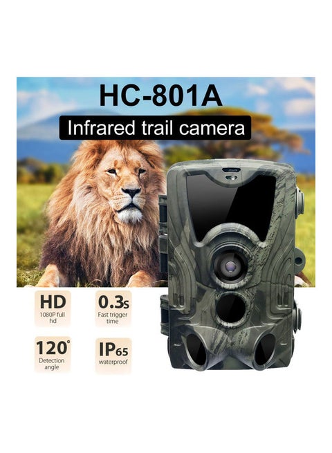 كاميرا مُراقبة HC-801A ومُضادة للماء ومُزودة بخاصية الرؤية الليلية بدقة 16 ميجابكسل 1080P 20*10*20سم