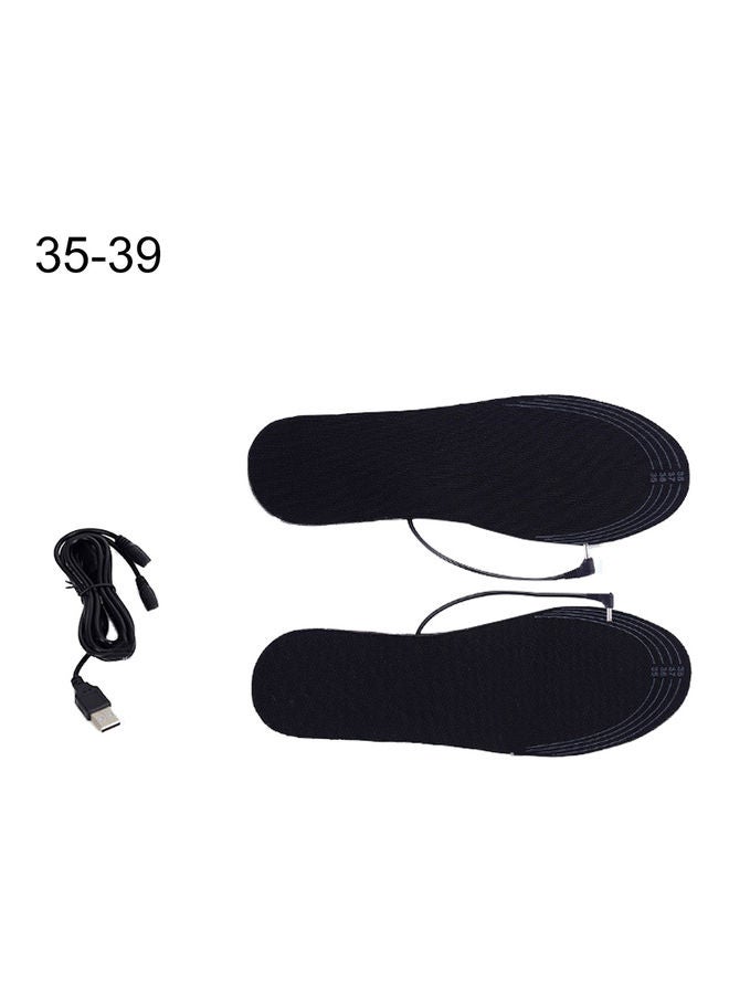 زوج نعل موسد لتدفئة القدم قابل للغسل وبمنفذ USB للشحن 20*10*20سم - Image 1