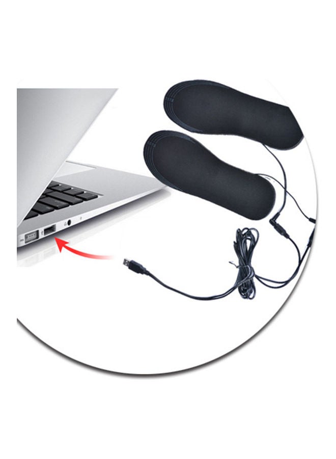 زوج نعل موسد لتدفئة القدم قابل للغسل وبمنفذ USB للشحن 20*10*20سم - Image 5