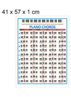 Piano Keys Fingering Chords Chart Beginner Student Practice Music Graphic Poster 20*10*20cm