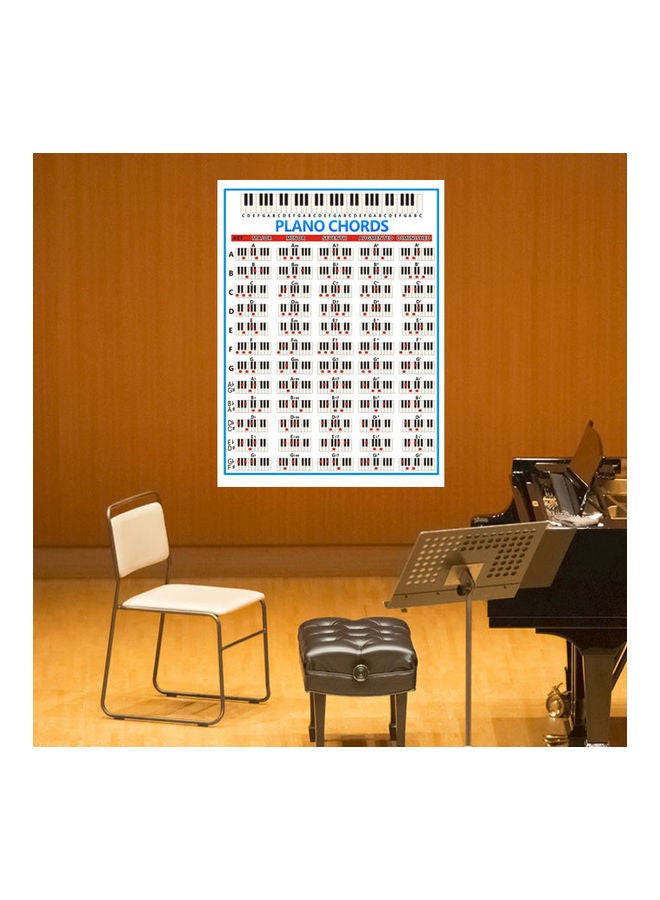 Generic - Piano Keys Fingering Chords Chart Beginner Student Practice Music Graphic Poster 20*10*20cm - Image 1