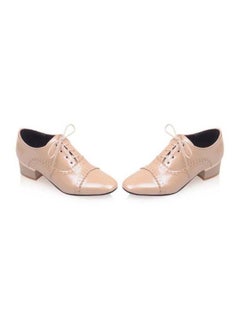 HUSK'SWARE Leather Lace-Up Formal Shoes Beige  - Image 2