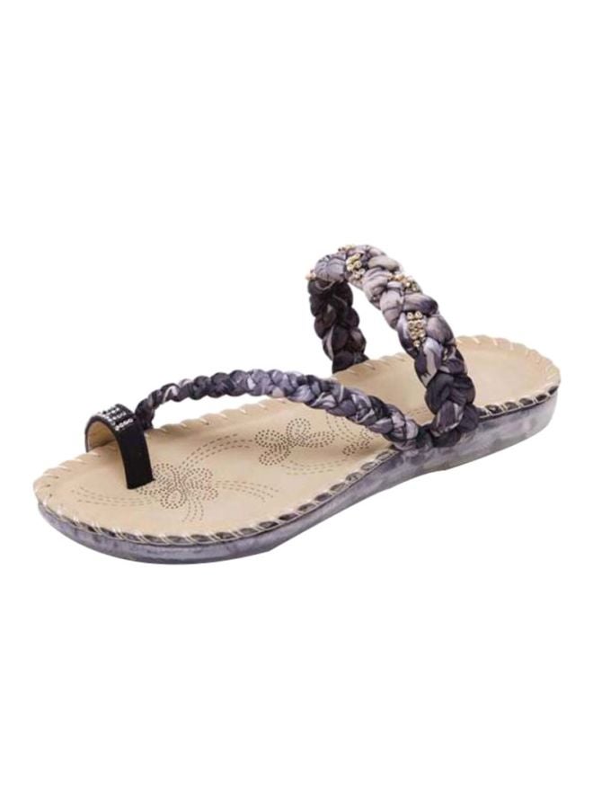 HUSK'SWARE - Slip-on Flat Sandals Beige/Purple - Image 1