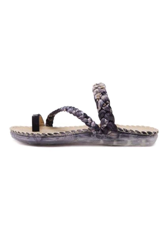 HUSK'SWARE - Slip-on Flat Sandals Beige/Purple - Image 1