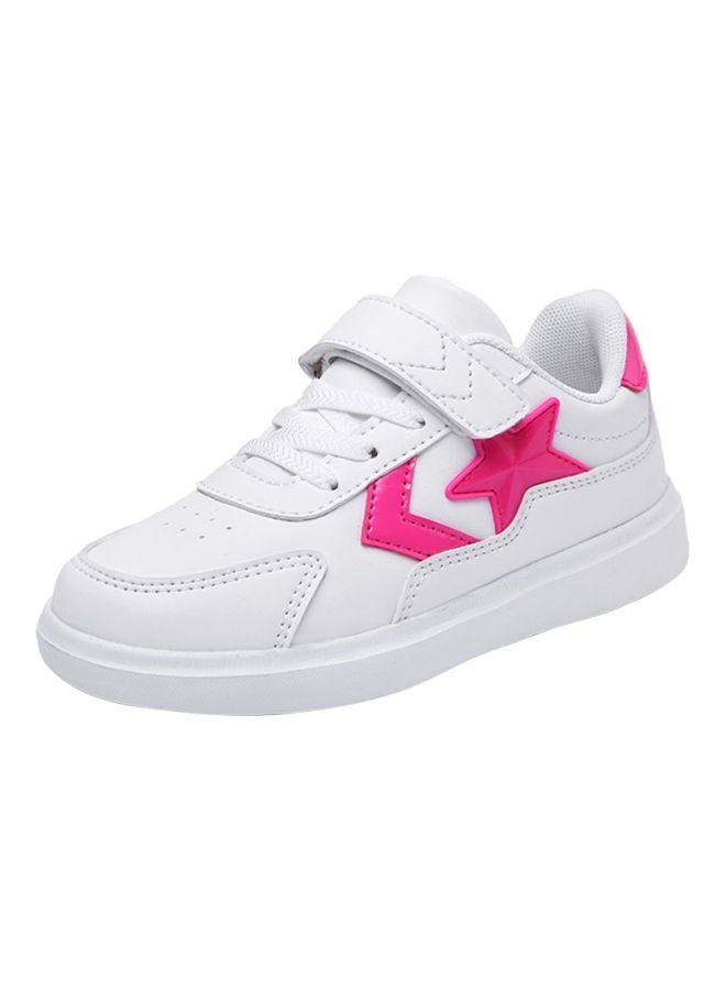 HUSK'SWARE Textured Low-Top Sneakers White/Pink - Image 1