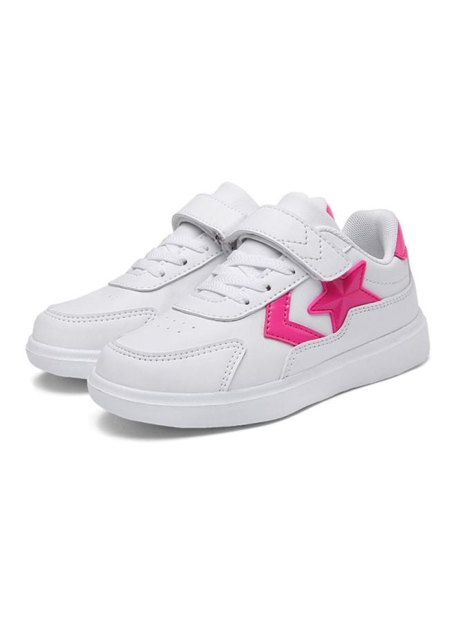 HUSK'SWARE Textured Low-Top Sneakers White/Pink - Image 3