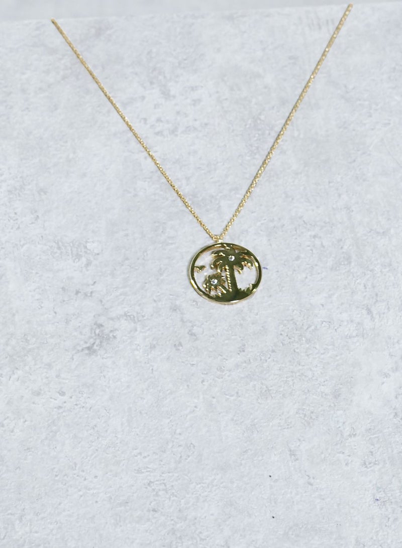 ORELIA LONDON Palm Tree Cut Out Necklace - Image 2