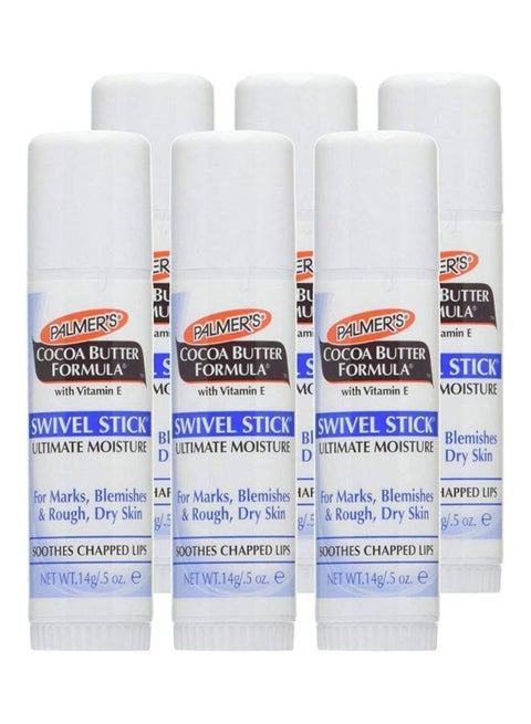 6-Piece Cocoa Butter Formula Swivel Stick Lip Moisturizer
