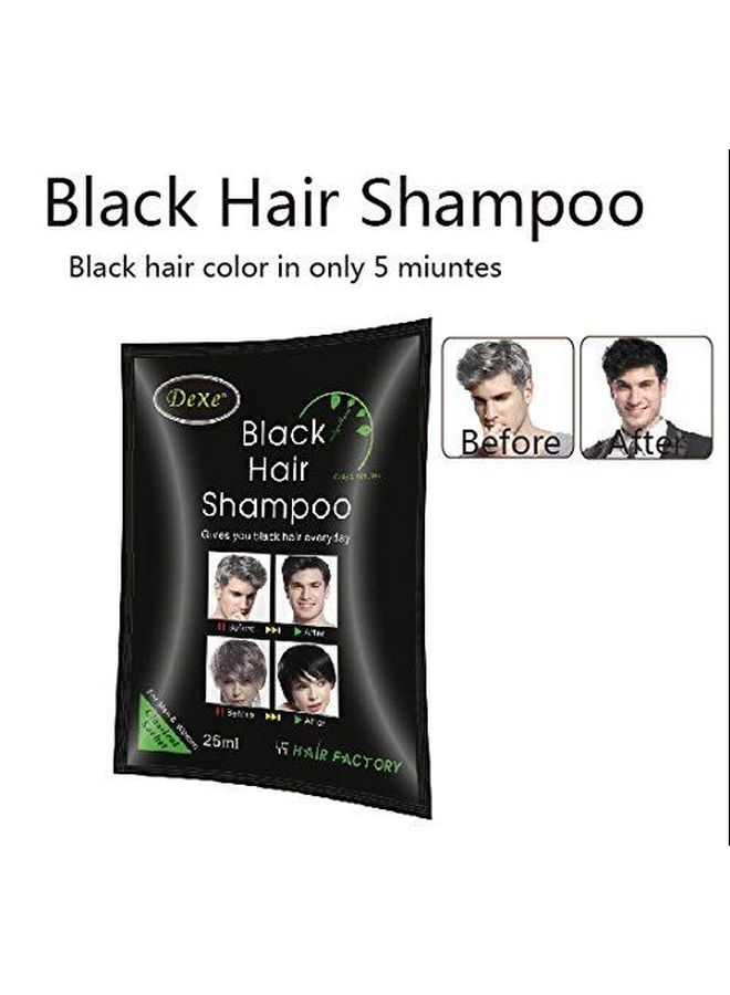 Dexe - Pack Of 10 Hair Shampoo Sachets Black 10x25ml - Image 1