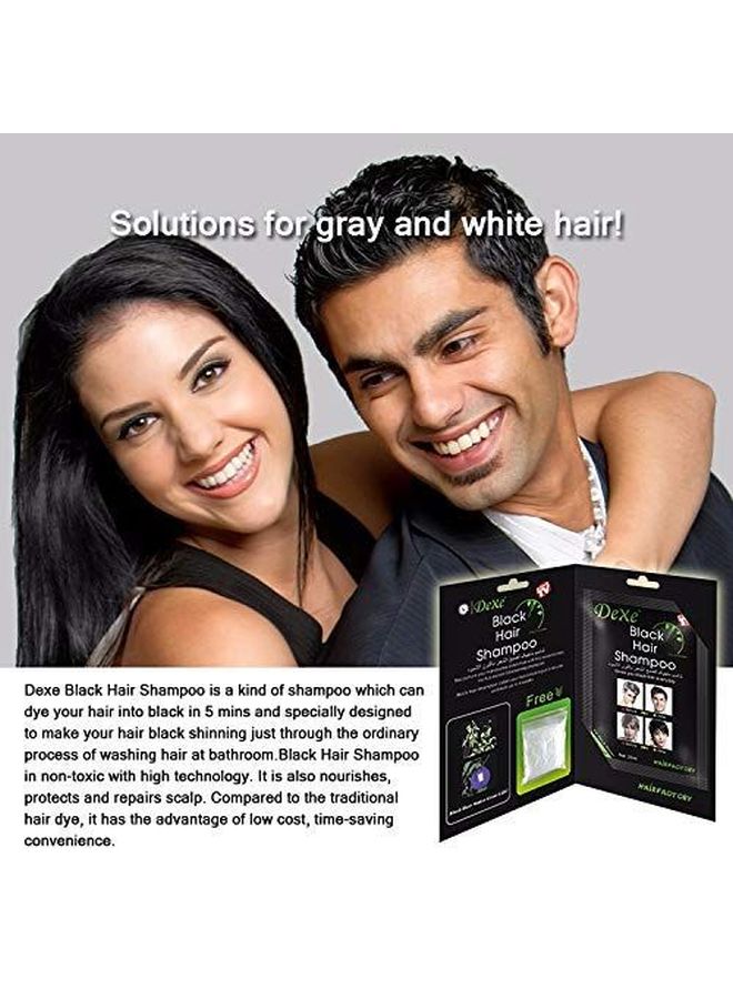 Dexe - Pack Of 10 Hair Shampoo Sachets Black 10x25ml - Image 1