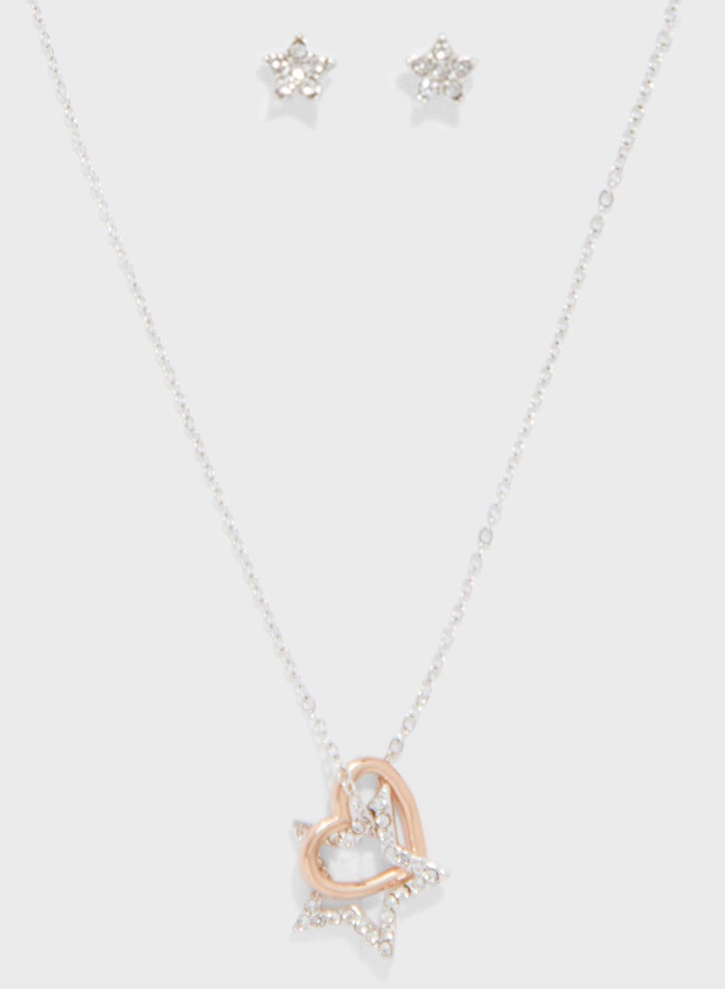 BUCKLEY LONDON - 2-Piece Wish Upon A Star Necklace And Earrings Set - Image 1