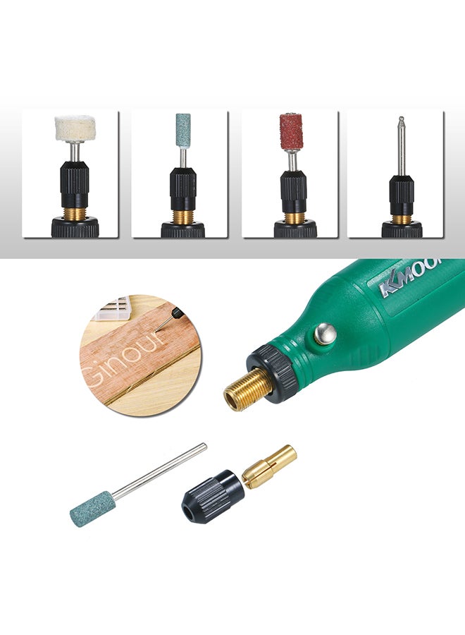 5-Speed Speed Speed Adjustment Mini Electric Grinder Tool Set USB Charging Grinding Machine for Jade Carving Wood Punching Metal Grinding Polishing Green 21.0x7.0x5.5cm