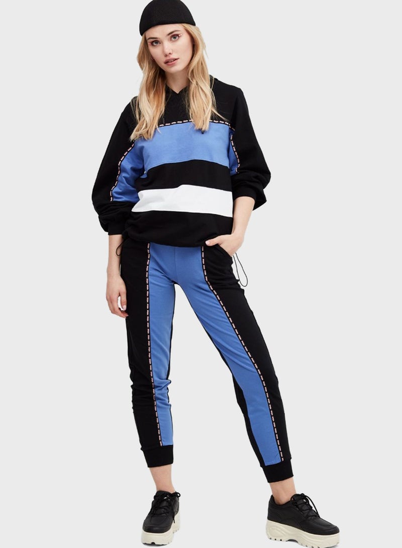 Blue Age Colorblock Joggers Blue/Black 