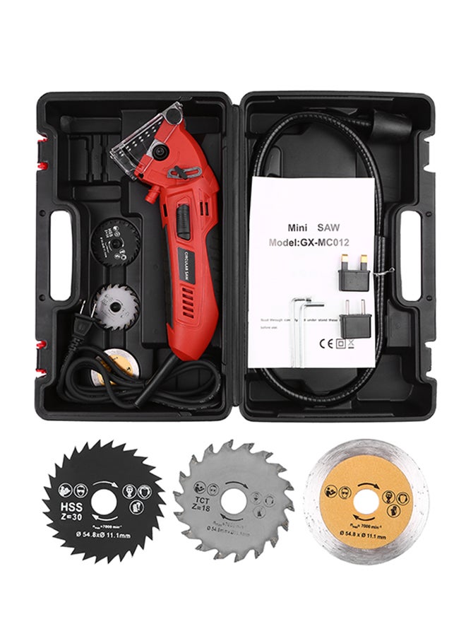 Generic - Powerful Mini Compact Circular Saw Kit Red/Black - Image 1