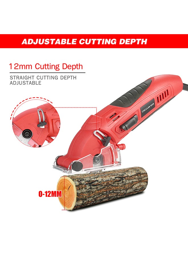 Generic - Powerful Mini Compact Circular Saw Kit Red/Black - Image 1