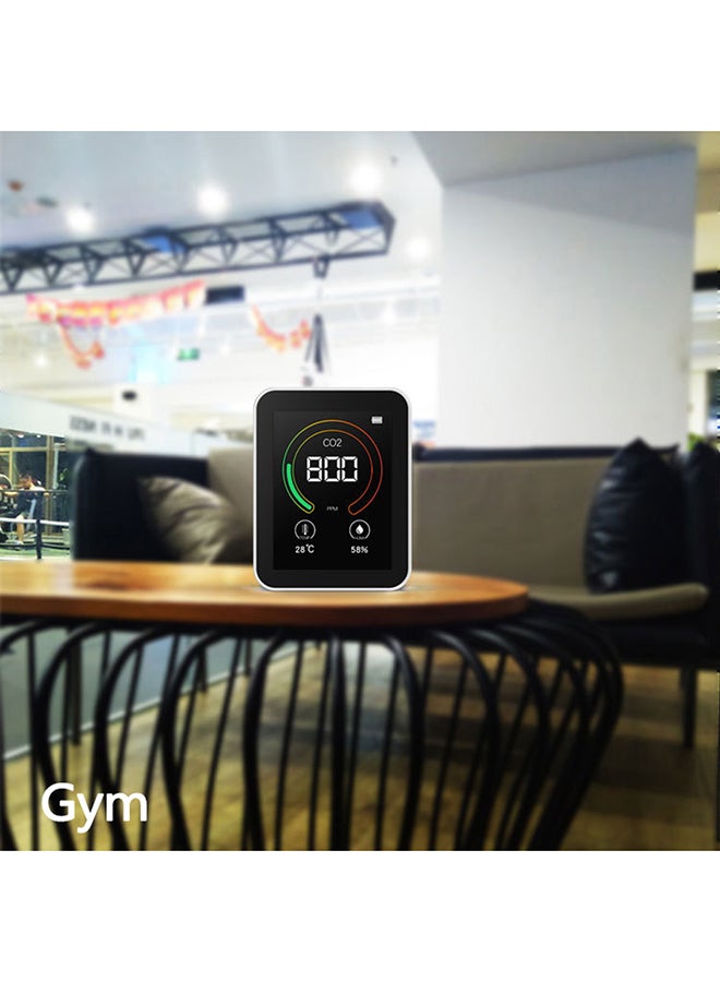 Intelligent Big Screen CO2 Temperature Humidity Multipurpose Detect Tool Black 9.20X4.20X7.20cm  - Image 4