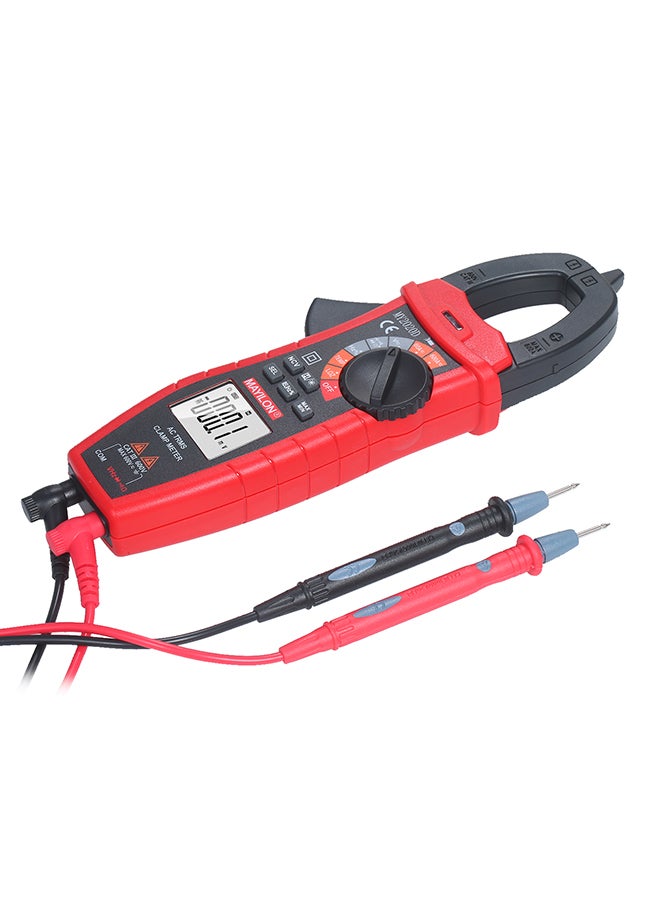 MAYILON Digital AC Current Clamp Meter DC Current & Relative Value Available Black & Red 28.30X5.60X12.00cm - Image 3