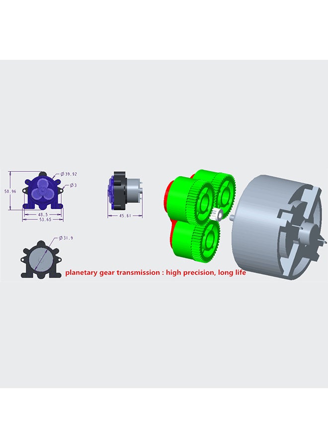Generic - High-Flow Peristaltic Pump 12V 25-70 ml/min Black & Sliver 6.50X5.00X5.50cm - Image 1