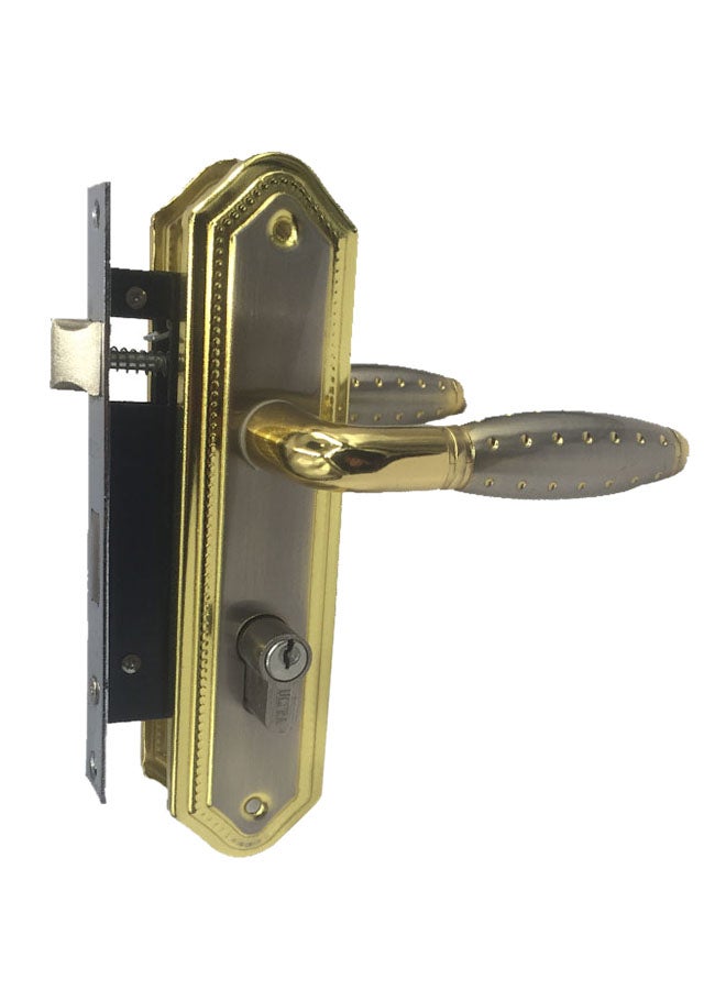 Iron aluminum door handle set silver/gold 58mm Multicolour 58mm - Image 1