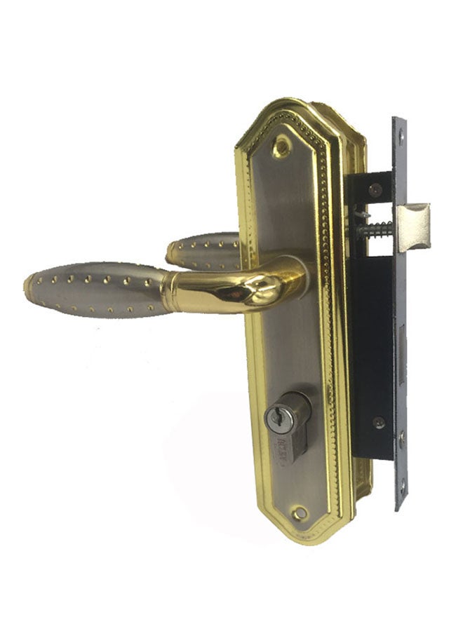 Iron aluminum door handle set silver/gold 58mm Multicolour 58mm - Image 3