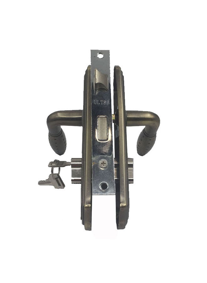 Iron and aluminum door handle set bronze 58mm Multicolour 58mm - Image 2