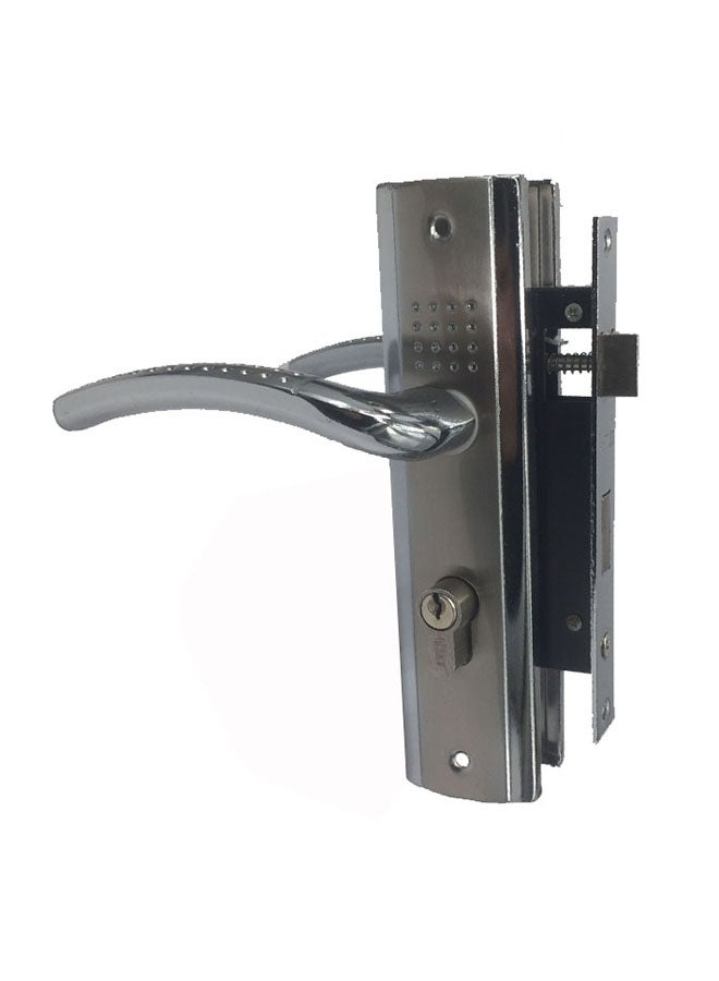 Iron aluminum door handle set silver 58mm Silver 58mm - Image 3