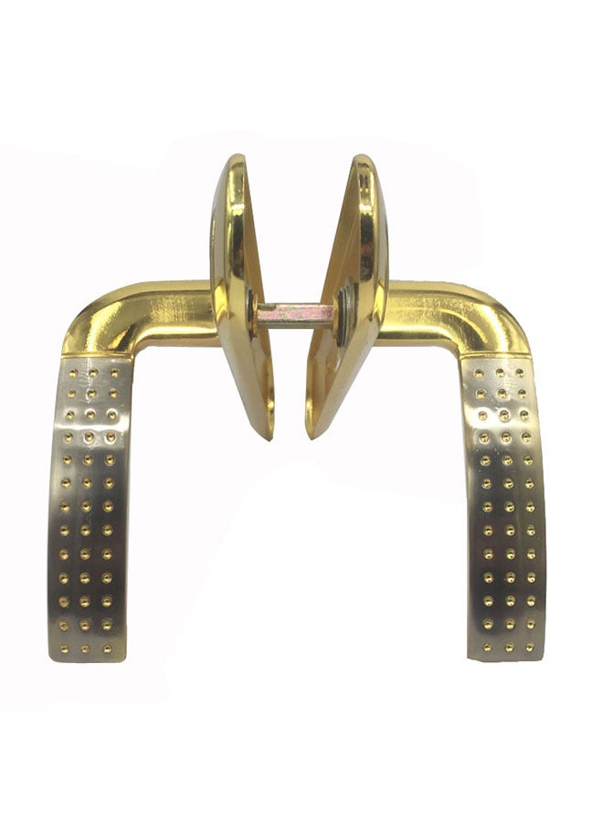 Iron aluminum door handle set silver/gold 58mm Multicolour - Image 2