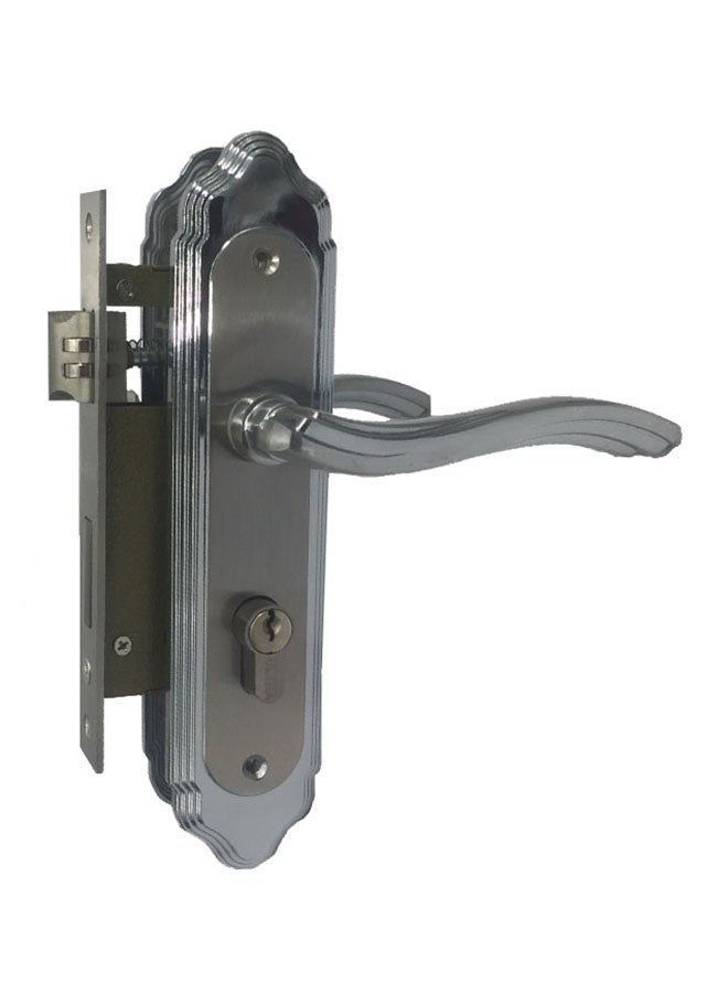 Zinc iron door handle silver 58mm/85mm Silver 58/85mm - Image 1