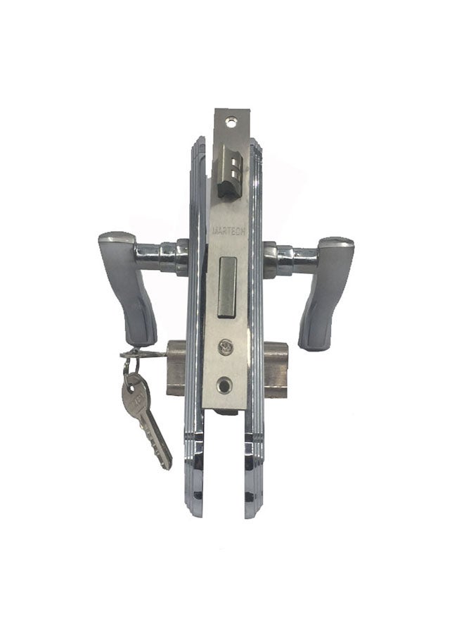 Zinc iron door handle silver 58mm/85mm Silver 58/85mm - Image 2