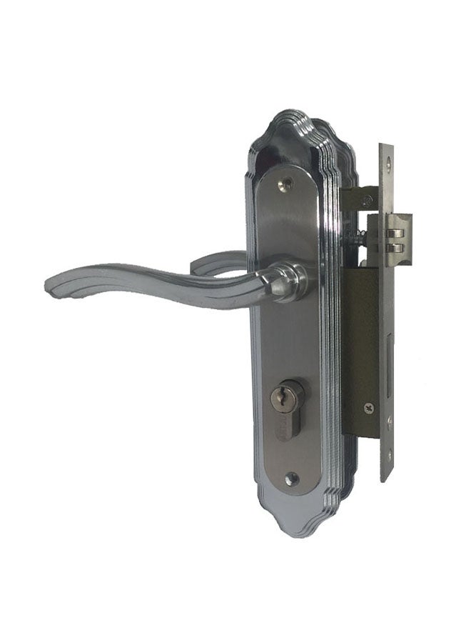 Zinc iron door handle silver 58mm/85mm Silver 58/85mm - Image 3