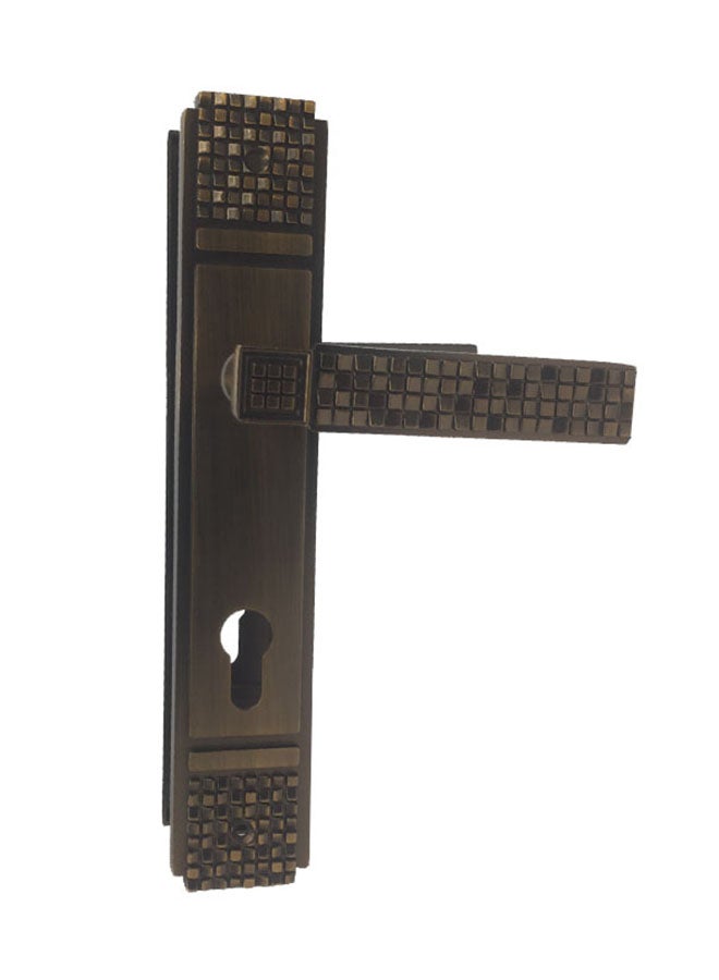 Generic Zinc iron door handle brown 58mm/85mm Brown  - Image 1