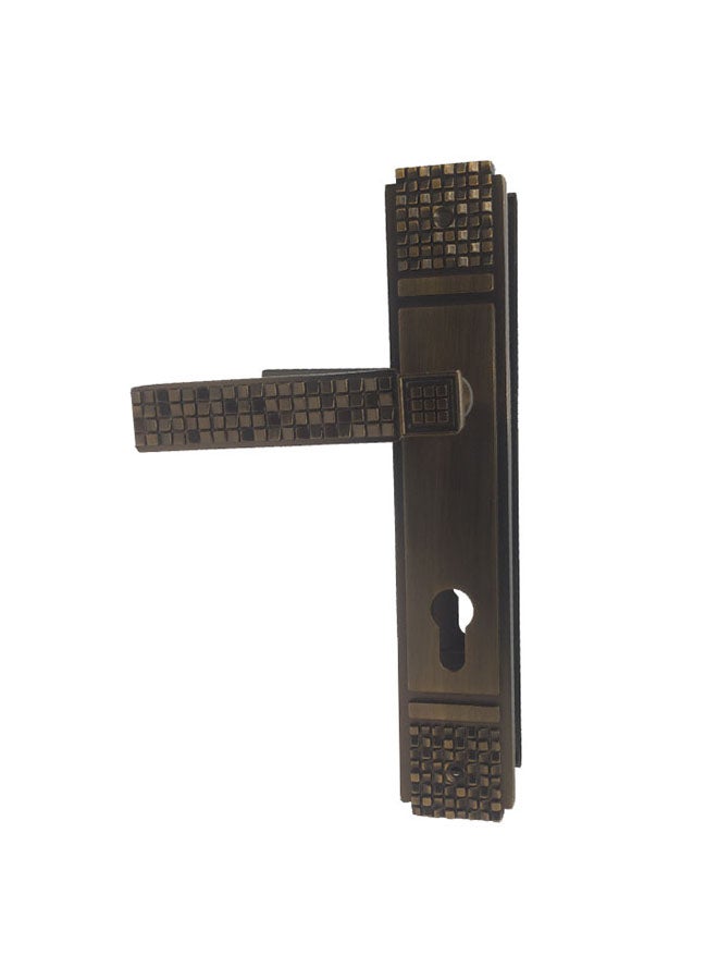 Generic Zinc iron door handle brown 58mm/85mm Brown  - Image 2