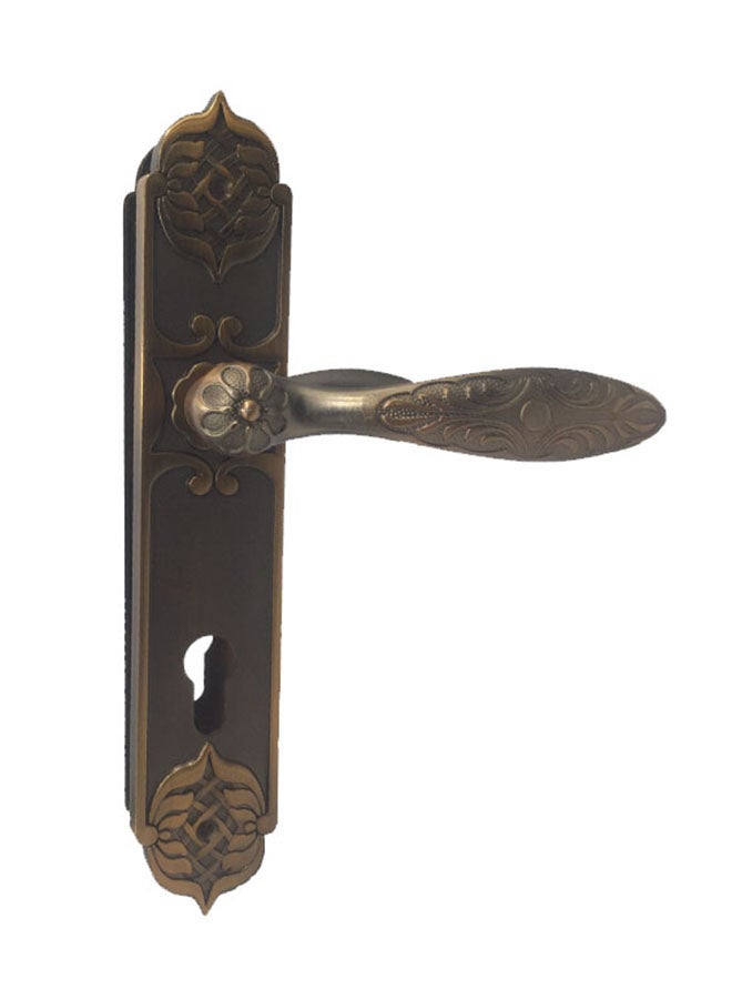 Zinc iron door handle brown/gold 58mm/85mm Multicolour 58/85mm  - Image 1