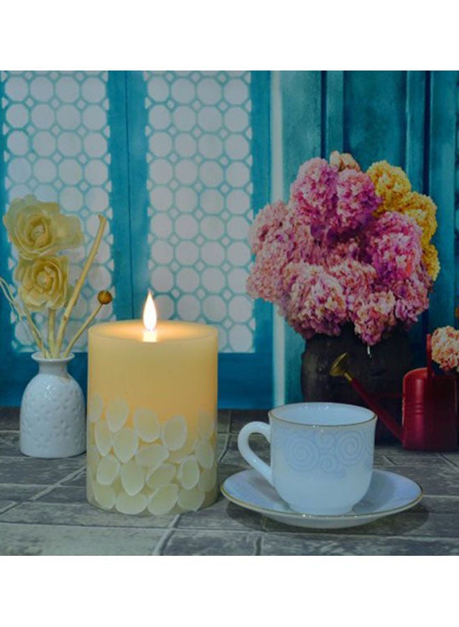 جلو لايف شمعة على شكل أصداف مزودة بفتيل متحرك ثلاثي الأبعاد أبيض دافئ