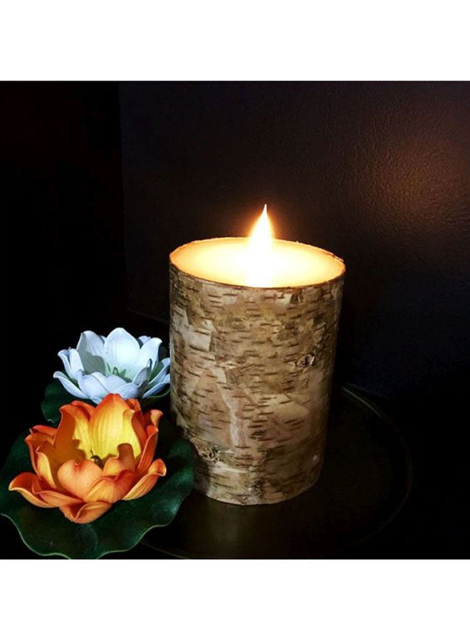 جلو لايف شمعة LED على شكل شجرة لحاء شجرة البتولا أبيض دافئ 100x150مم