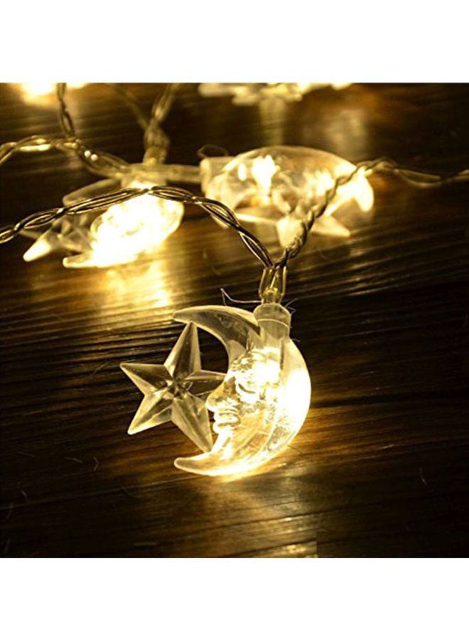 GLOW LIFE Moon and Star String Light White 5meter