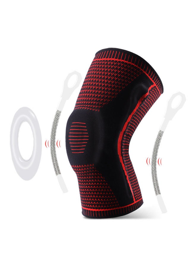 Generic 1pcs Knee Support Men Women Knee Brace with Side Stabilizers Silicone Pad Sports Knee Sleeves for Weightlifting Powerlifting Running XL 33*2*20cm  - Image 1